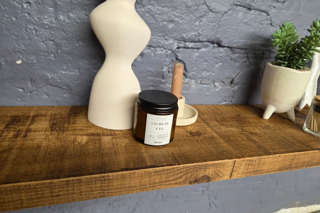 Rustic style floating shelf
