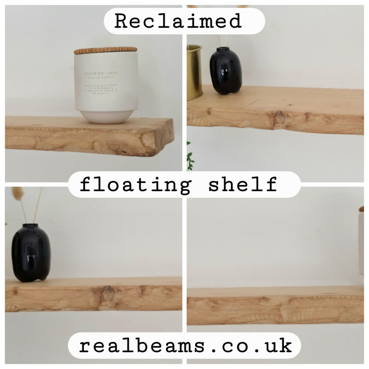 Reclaimed oak floating shelf – Real Beams