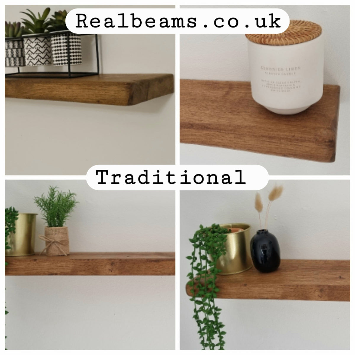 Traditional oak floating shelf – Real Beams